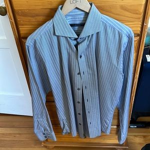 Like new blue spotted texture Zachary Prell dress shirt